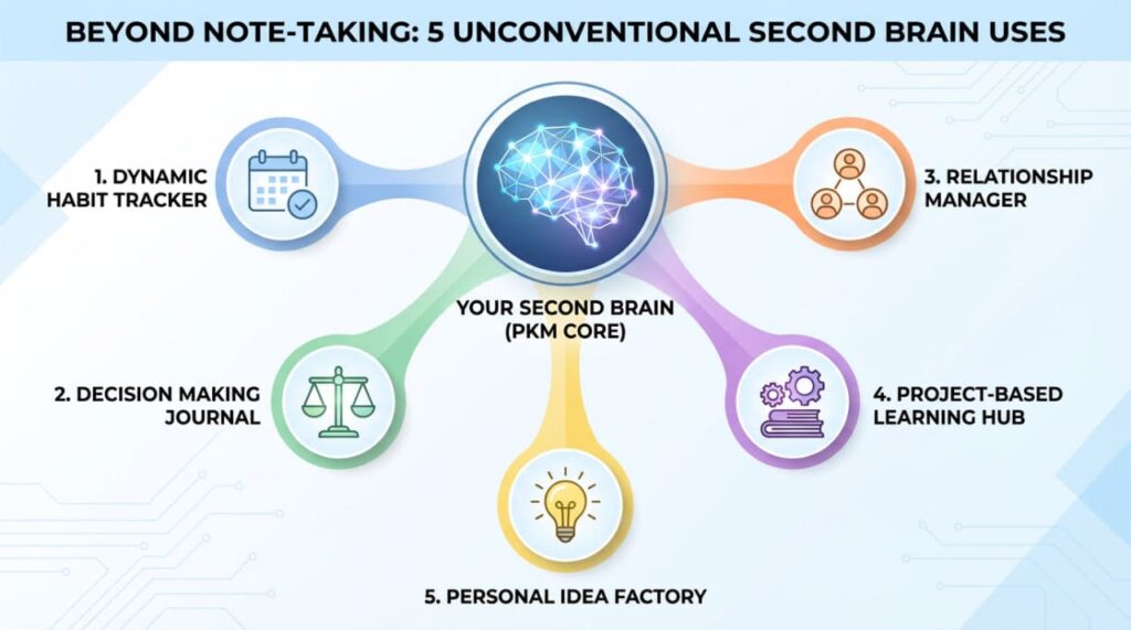 Second Brain Uses: 5 Unconventional Ways to Go Beyond Notes