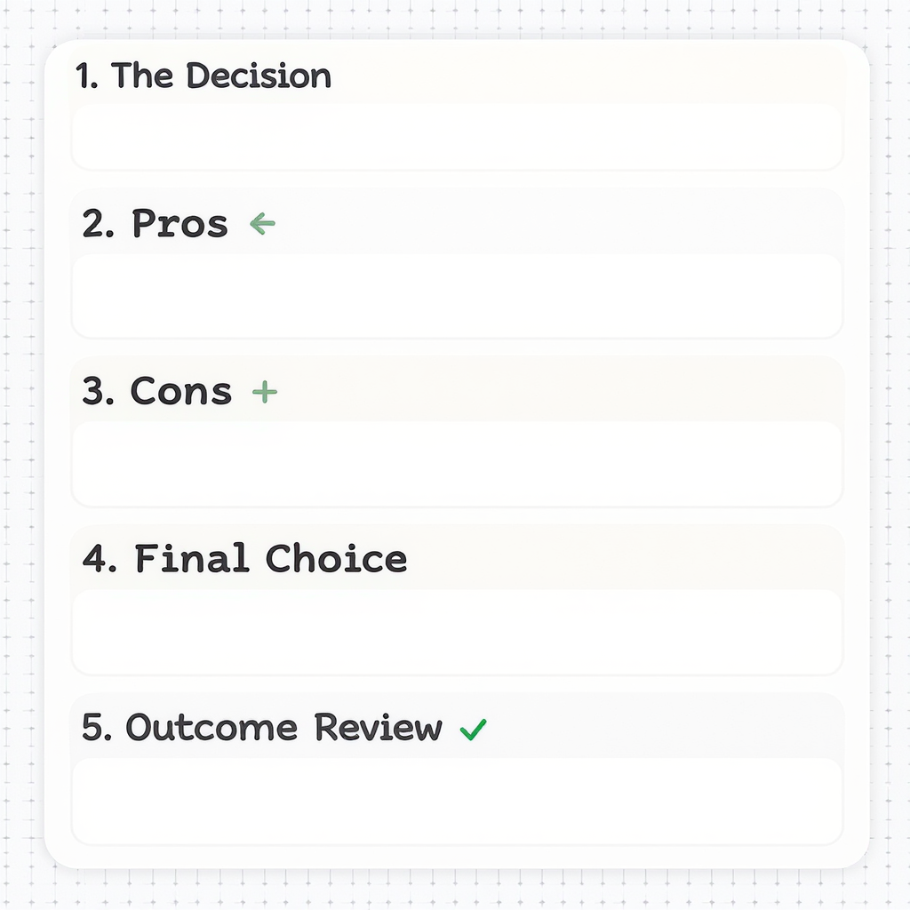 Create a Decision Making Journal