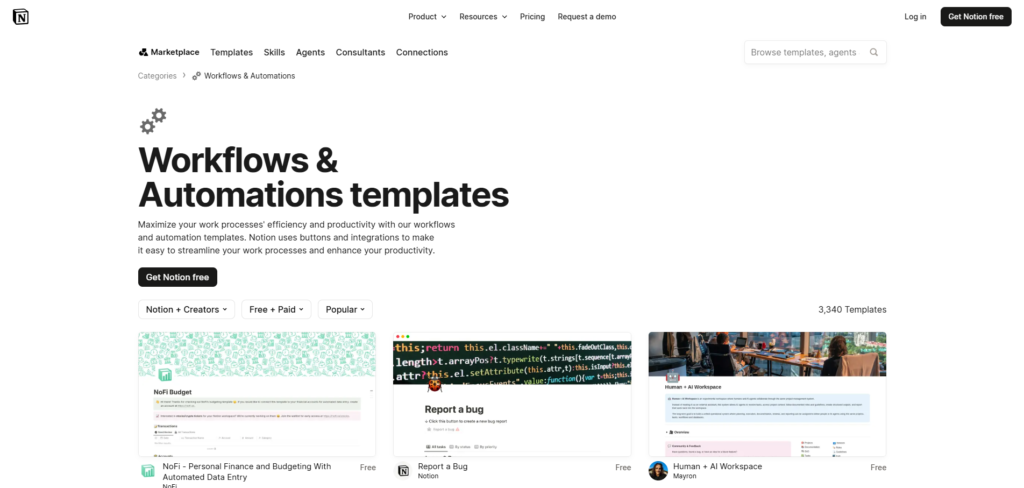 notion workflows