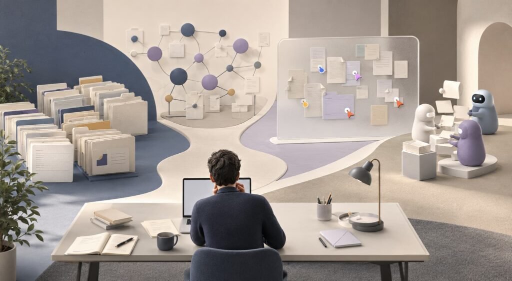 A personal knowledge workspace connecting files, notes, a visual knowledge graph, and AI-assisted collaboration